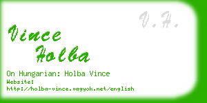 vince holba business card